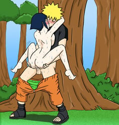 1boy 1girls beige_penis big_breasts breasts clothed_male_nude_female female human humanoid hyuuga_hinata kissing kissing_while_penetrated male mattwilson83 naruto naruto_(classic) pants_down pussy sex standing_sex straight suspended_congress tan_penis tan_skin teenage_boy_and_younger_girl uzumaki_naruto vaginal_penetration younger_female