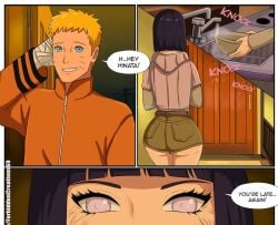 1boy 1girls angry boruto:_naruto_next_generations canon_couple comic female forbidden huge_ass husband_and_wife hyuuga_hinata light-skinned_female light-skinned_male light_skin male naruto smiling straight uzumaki_naruto veins