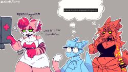 big_breasts breasts female hangover hungover kobold_factory tagme