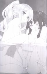 black_hair blonde_hair censored female kirishima_shizuku long_hair multiple_girls nude sex shitogi_elis shitogi_eris sono_hanabira_ni_kuchizuke_wo yuri