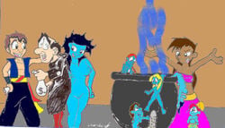 female gargamel giant giantess larger_female larger_male lesbian macro macro/micro male male/female micro minigirl sassette size_difference smaller_female smurfette tagme the_smurfs yuri