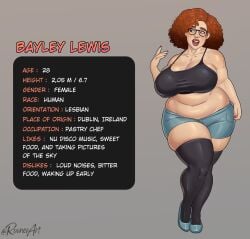 1girls bayley_lewis_(rocner) bbw big_ass big_breasts chubby chubby_female clothed clothed_female curvy fat fat_woman female female_only freckles glasses light-skinned_female long_socks measurements milf model_sheet oc orange_hair original original_character overweight_female painted_nails red_hair rocner shoes solo stats text thick_thighs thighhighs wide_hips