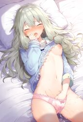 1girls ai_generated ass bed bedroom belly belly_button blush breasts breasts_out clothed clothed_female cum female female_focus female_only fingering fingering_pussy fingering_self high_resolution highres kusanagi_nene laying_down laying_on_back laying_on_bed masturbation naked navel nipples on_back on_bed panties partially_clothed partially_clothed_female partially_nude partially_undressed project_sekai pussy shirt_lift small_breasts solo solo_female solo_focus thighs tits_out tummy wet_panties wet_pussy