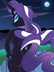 anthro ass el_doc friendship_is_magic hasbro looking_at_viewer looking_back mlp_g4 my_little_pony my_little_pony_(idw) nightmare_rarity nude rarity_(mlp) smooth_skin