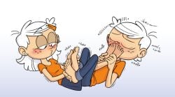 1boy 1girls feet female foot_fetish licking licking_feet lincoln_loud linka_loud male mannysdirt nickelodeon original_character paramount_pictures rule63 rule_63 selfcest the_loud_house