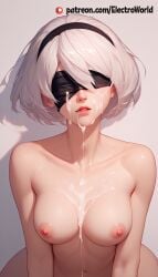 ai_generated bukkake electroworld female leaking_cum nier:_automata spermbreasts yorha_2b