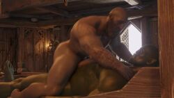 2boys anal anal_sex anal_sex animated arm_hair ass bald bara barazoku beard bed bedroom feet gay gay_anal gay_sex god_of_war green_body green_skin hairy hairy_arms hairy_male kratos light-skinned_male light_skin male male/male male_only male_penetrated male_penetrating male_penetrating_male manly mp4 muscular muscular_male no_sound orc pale-skinned_male pale_skin penetration penile penile_penetration penis penis_in_ass pubes pubic_hair riding riding_penis sex tagme video white_skin wondershark2