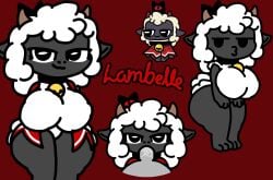 1girls accurate_art_style bell bell_collar big_ass big_breasts blowjob cape clothed clothing collar crown cult_of_the_lamb face_fucking facefuck fellatio female horn horns huge_breasts lamb lamb_(cult_of_the_lamb) lambelle_(legokoopa) legokoopa_(artist) massive_thighs oral oral_sex red_cape red_clothing red_crown_(cult_of_the_lamb) sheep thick_thighs white_hair white_wool wool wool_(fur)