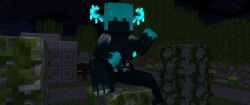 1girls 3d breasts cyan_hair cyan_horns cyan_nipples female glowing_nipples horns horny_female mayaishtarnsfw mine-imator minecraft monster_girl nude_female outside solo solo_female tagme warden_(minecraft) wet_pussy