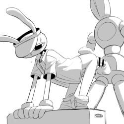 20daysapple anal anal_sex anthro anthro_penetrated black_and_white bunny censored censored_genitalia censored_penis dominant dominant_humanoid dr._football_(the_amazing_digital_circus) duo employee_uniform gay gay_sex glitch_productions gooseworx humanoid humanoid_on_anthro humanoid_penetrating humanoid_penetrating_anthro jax_(tadc) jax_(the_amazing_digital_circus) lagomorph leporid male male/male male_penetrating_male mammal no_color penetration rabbit sex shaded simple_background submissive submissive_anthro sweaty_head the_amazing_digital_circus white_background yaoi