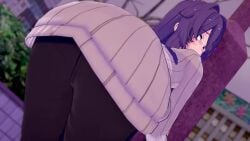 3d 3d_animation animated ass big_breasts bubble_butt doki_doki_literature_club fat_ass knowing_look koikatsu looking_at_viewer mall mashirosolera no_sound presenting presenting_ass presenting_butt presenting_hindquarters public public_indecency purple_eyes purple_hair sex showing_ass showing_butt tagme twerking twerking_at_viewer video yuri_(doki_doki_literature_club)