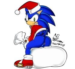 1boy ancient-onyx anus ass backsack balls big_ass big_butt blue_body blue_fur boots bottomless christmas eulipotyphlan footwear furry furry_only green_eyes hedgehog looking_at_viewer looking_back looking_back_at_viewer male male_only sitting solo solo_male sonic_(series) sonic_the_hedgehog sonic_the_hedgehog_(series) uekawa_style