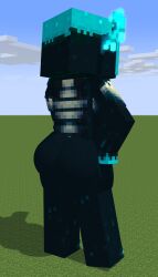 1girls 3d big_ass breasts cyan_hair cyan_horns cyan_nipples female glowing_nipples horns horny_female mayaishtarnsfw mine-imator minecraft monster_girl nude_female outside posing_for_the_viewer solo solo_female tagme warden_(minecraft) wet_pussy