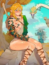 2boys absurdres archaic_set_(zelda) aroused bishounen blonde_hair breath cum diforland dragon eastern_dragon ejaculation femboy heart heart-shaped_pupils highres light_dragon_(totk) light_dragon_(zelda) link link_(tears_of_the_kingdom) male_focus male_masturbation male_only masturbation multiple_boys nipples otoko_no_ko pectorals pointy_ears rauru_(tears_of_the_kingdom) shield shield_on_back speed_lines spines stick surprised sweat symbol-shaped_pupils tears_of_the_kingdom the_legend_of_zelda the_legend_of_zelda:_tears_of_the_kingdom thighs very_long_ears zonai