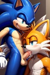 ai_generated blowjob cum cum_drip cum_in_mouth cum_inside cum_on_body cum_on_face cumshot gay gay_blowjob gay_male gay_sex nsfw penis penis_lick penis_out sonic_(series) sonic_the_hedgehog sonic_the_hedgehog_(series) sucking sucking_penis tails_the_fox umbrellatech umbrellatech_(artist) uncensored yaoi