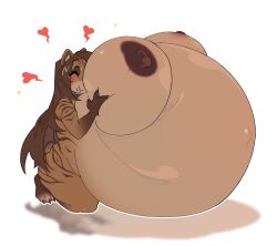 breast_expansion breast_grab breasts commission erect_nipples expansion furry hyper_breasts inflation multicolored_body nipples tagme water_inflation ych ych_(character)