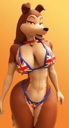 3d abs big_breasts bikini carbiid3 colleen huge_breasts large_breasts road_rovers wide_hips