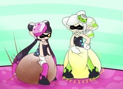 callie_(splatoon) contest diaper intentional_soiling marie_(splatoon) messy_diaper peeing scat sir_dancalot soiling splatoon wetting