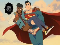 brown_skin clark_kent cum cum_in_ass cumming cumming_from_anal_sex cumming_together cumming_while_penetrated cumming_while_penetrating dc dc_comics ef_drawings gay gay_domination gay_sex jimmy_olsen jimmy_olsen_(my_adventures_with_superman) my_adventures_with_superman nsfw superman superman_(series) very_dark_skin yaoi