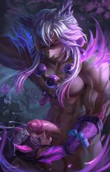 abs animal_ears aphelios big_penis cum cumming erect_penis erection gay league_of_legends licking_penis male male/male male_focus male_only muscular muscular_male nihun pecs pectorals penis penis_on_face sett spirit_blossom_aphelios spirit_blossom_series spirit_blossom_sett yaoi