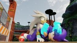 2boys disembodied_hand exposed_torso footwear gay handwear male male/male male_only no_humans non-human non-human_only sega silver_the_hedgehog sonic_(series) sonic_the_hedgehog sonic_the_hedgehog_(series) twintails3d yaoi