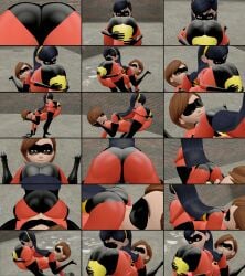 2girls 3d ass big_ass elastigirl facesitting female female_only helen_parr multiple_girls skulltronprime969 the_incredibles violet_parr