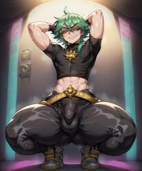 ai_generated bulge ezreal femboy gay heartsteel_ezreal heartsteel_series league_of_legends male male_focus male_only royalcockwarmer solo stable_diffusion twink