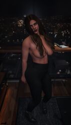 1girls ass blue_eyes breasts brown_hair covered_nipples female grand_theft_auto grand_theft_auto_online grand_theft_auto_v heels lingerie naked naked_female nipples nipples_covered nude nude_female nullinvoid onx orabelle_winchester pantyhose thick_ass thick_thighs thighs topless topless_female