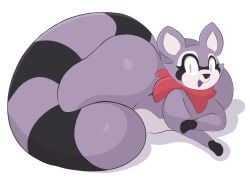 arizonathevixen ass big_ass big_butt bubble_butt female_only indigo_park raccoon raccoon_tail rambley_(indigo_park) thick_ass thick_thighs white_background wide_hips