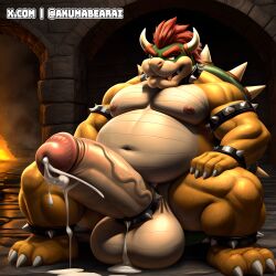 1boy 1male 2024 ai_generated akumabearai anthro balls big_balls big_penis bowser claws cock_ring cum cum_on_balls cum_on_ground cum_on_penis cum_on_penis_head dilf erection fat foreskin genitals green_shell grin hair hi_res horn huge_balls huge_cock humanoid_genitalia humanoid_penis hyper hyper_balls hyper_genitalia koopa lava looking_at_viewer male male_only mario_(series) masturbating masturbation mature mature_male musclegut muscular muscular_male navel nintendo nipples nude obese obese_anthro obese_male open_mouth overweight overweight_anthro overweight_male penile penis precum precum_drip red_eyebrows red_eyes red_hair scales scalie self_upload shell sitting smile solo solo_focus solo_male spiked_bracelet spiked_cock_ring spiked_collar spiked_shell stable_diffusion stone_floor stone_wall thick_eyebrows twitter_username uncut uncut_penis veiny_balls veiny_penis