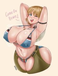 1girls big_breasts blonde_hair blue_eyes breasts busty capcom chaps cowgirl curvaceous curves curvy curvy_body curvy_female curvy_figure curvy_hips erect_nipples female female_focus female_only fiona_belli haunting_ground hourglass_figure large_breasts long_hair nipple_bulge pinup pinup_pose pose posing pummies sweat tagme voluptuous voluptuous_female wide_hips