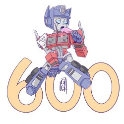 alien celebration chibi cute cybertronian free_to_use free_use fuck_me_eyes fuck_toy ice_cream ice_cream_drip marks marks_on_body no_genitals no_genitals_shown nuefass optimus_prime perched perching_position robot robot_humanoid robot_male sign simple_coloring simple_shading slobbering solo suggestive suggestive_food suggestive_gesture suggestive_pose tally_marks transformers transformers_g1