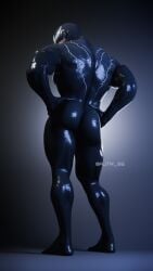 1boy 3d aj_racer95 ass big_ass big_butt male male_only marvel muscular muscular_male rear_view solo solo_male venom venom_(marvel)