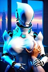 ai_generated female female_protagonist grabbing_breasts haydee haydee_(game) human robot video_games wikkitikki