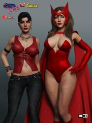 2girls 3d ass avengers big_ass big_breasts big_thighs bottom_heavy breasts busty character_variants curvy female female_focus female_only hent hourglass_figure huge_ass huge_breasts human human_only large_ass large_breasts legs light-skinned_female light_skin marvel marvel_comics mature mature_female scarlet_witch scarlet_witch_(evolution) slim_waist sorceress superheroine thick thick_hips thick_legs thick_thighs thighs top_heavy voluptuous waist wanda_maximoff wide_hips wide_thighs witch x-men x-men_evolution