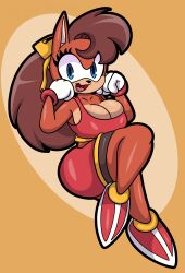 clothed huge_breasts someth1ngoranother sonic_(series) sonic_the_hedgehog_(series) sonic_x-treme thick_thighs tiara_boobowski