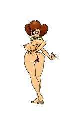 1girls 2019 anthro anthro_only anus ass barefoot blush breast brown_hair bubble_butt butt dennis_clark disney earrings feet female female_only furry goof_troop looking_back milf mother nipples nude nude_female peg_pete pussy solo solo_female toes vagina white_background