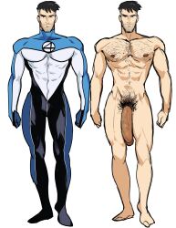 big_cock big_penis caucasian caucasian_male fantastic_four flaccid flaccid_penis huge_cock huge_penis lilprincyvi looking_at_viewer male male_only marvel mr_fantastic muscles muscular muscular_male reed_richards superhero white_background