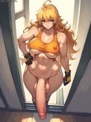 ai_generated big_penis grapesss light-skinned_futanari rwby yang_xiao_long