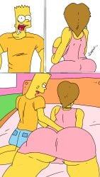 1boy 1boy1girl 1female 1male 20th_century_fox bart_simpson big_ass big_breasts deuscartoon disney female ginger_flanders milf the_simpsons