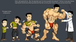 abs comic growth male muscle_growth muscles pecs salvador503 torn_clothes transformation