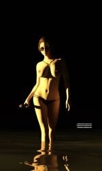 1girls 3d bikini_bottom bikini_bottom_only jill_valentine resident_evil stjude90 sunglasses topless topless_female