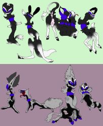 2018 2n2n aliasing alpaca ambiguous_gender anus asinus black_body black_fur blue_body blue_fur bovid bovine camelid canid canine cattle digital_media_(artwork) donkey equid equine female feral fox fur green_background hare lagomorph leporid mammal mustelid musteline procyonid raccoon simple_background solo stoat teats true_musteline weasel white_body white_fur