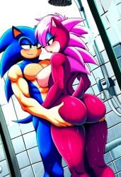 ai_generated ass ass_focus ass_grab blue_body booty breasts hands_on_ass hands_on_hips incest incest_(lore) magenta_fur male/female pink_hair sex sonia_the_hedgehog sonic_(series) sonic_the_hedgehog sonic_the_hedgehog_(series) sonic_underground sonic_x_sonia straight veiny_penis