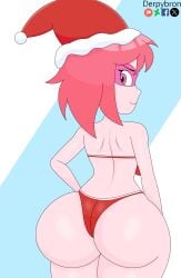 (villainous) big bikini body breasts cartoon christmas clothing female hair heed human miss network only outfit pink red smile villainous