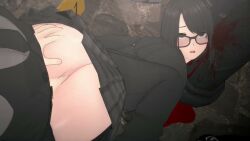 1boy 1girls 3d accident animated ass ass_grab ass_up audible_creampie behind black_hair black_skirt blood bouncing_breasts breasts brown_eyes corpse cum cum_in_ass cum_in_pussy cum_inside death empty_eyes eye_roll female_death glasses gore guro jacket jacket_open koikatsu lactation lamppost legs_apart medium_breasts milk_squirt missionary_position necrophilia nipples panties rubbing_ass sex short_hair siihorsu skirt snuff sound straight tank_top thighhighs torn_clothes vaginal_penetration video