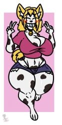 big_breasts breasts cleavage female furry huge_breasts kingretrokirby tagme thick_thighs wide_hips