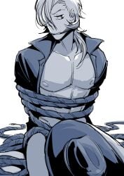 1boy athletic athletic_male background bound bound_arms bound_hands bungo_stray_dogs bungou_stray_dogs chuuya_nakahara covered_penis creative_censorship fit fit_male gag gagged gagged_male hat long_hair long_hair_male long_haired_male looking_to_the_side male male_abs male_focus male_nipple male_nipples male_only muscles muscular muscular_arms muscular_chest muscular_legs muscular_male muscular_thighs nakahara_chuuya nipples no_genitals no_genitals_shown no_visible_genitalia partially_clothed partially_clothed_male partially_nude partially_undressed rope rope_around_chest rope_bondage ropes shirt shirt_open shirt_opened simple_background sitting sitting_down solo solo_focus solo_male tied_up tied_up_male white_background