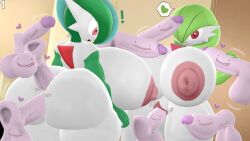 2girls 3d big_breasts big_thighs breasts_bigger_than_head disembodied_penis ditto dra111_(artist) dragon316 female_gallade gallade gardevoir huge_breasts humanoid pokémon_(species) pokemon pokemon_(species) rule_63