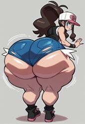 ai_generated big_ass gigantic_ass gvukub hilda_(pokemon) huge_ass nintendo pokemon thick_thighs wide_hips wobbling_ass